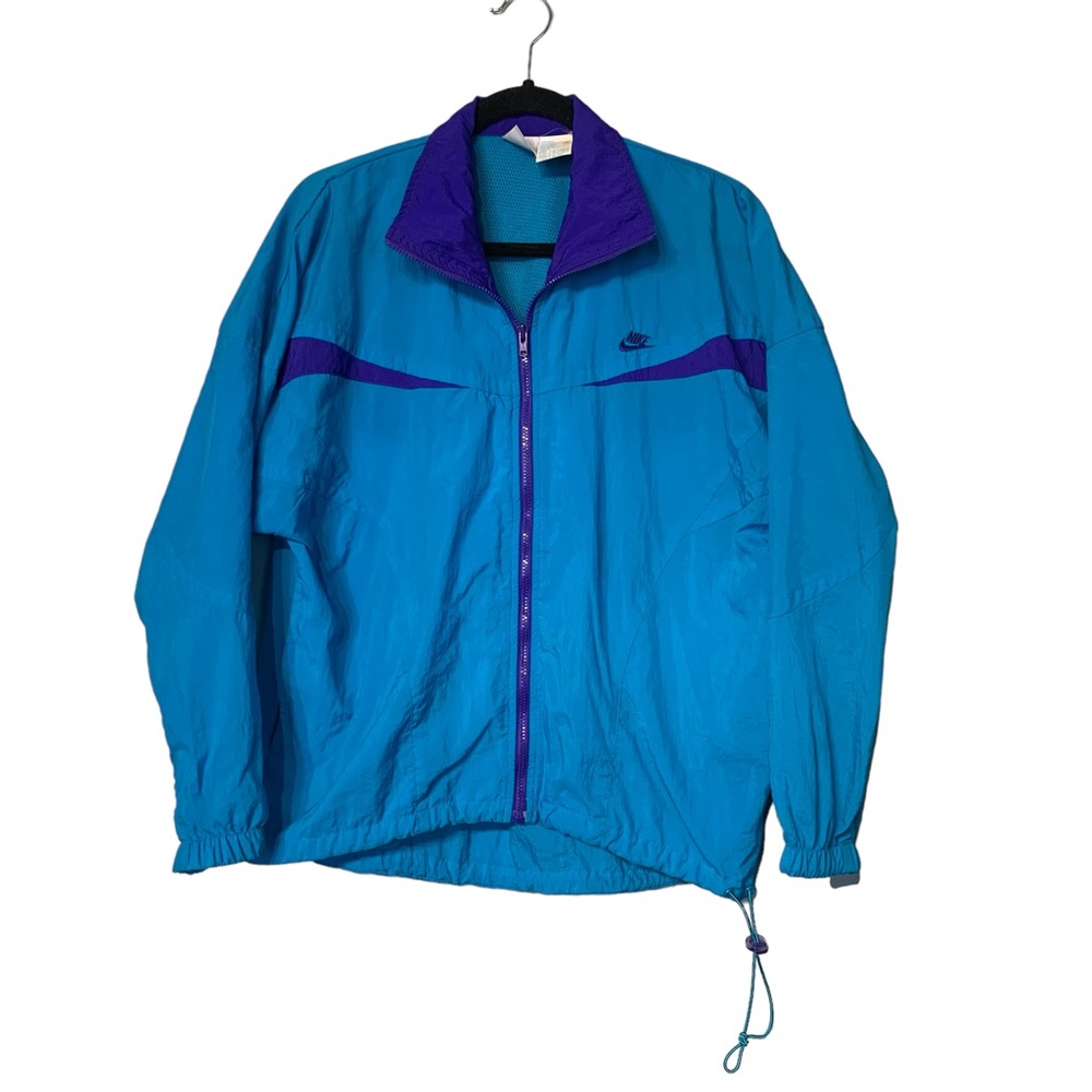 Vintage 90s Nike Colorblock Windbreaker Tracksuit Set Blue Purple Small - Picture 3 of 15